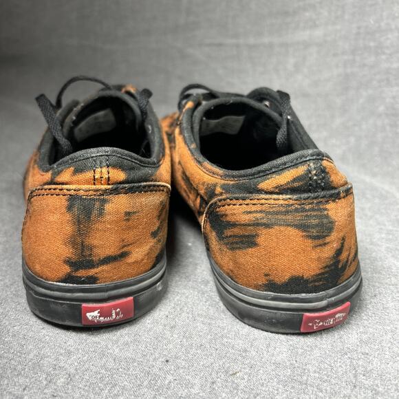 Vans Womens 9 Mens 7 Orange Black Tie Dye Lace Up omfort Shoes - Picture 5 of 10